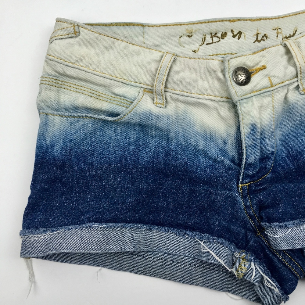 Princess Vera Wang Ombre Denim Jean Shorts Size 1 - Picture 3 of 8